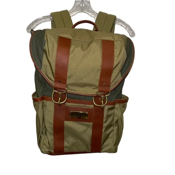 Sword & Plough Upcycles Military leather Canvas Fabric Back Pack Military woman main image 4